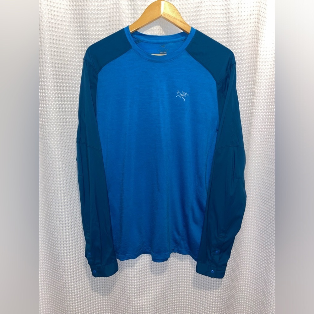 ARC'TERYX PELION COMP LS‎ Merino wool blend sweatshirt Crewneck sz Large - Rare